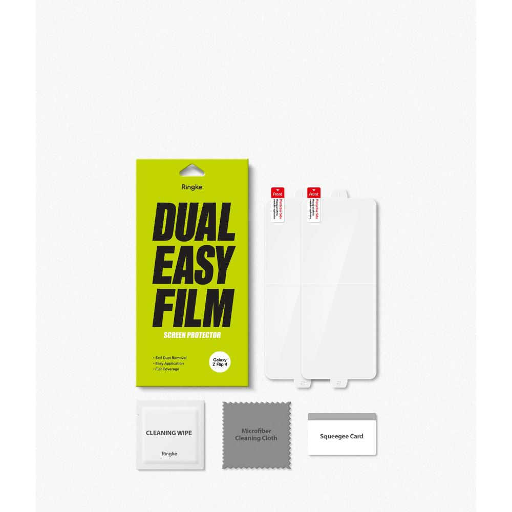 Schutzfolie Ringke Dual Easy für das Innendisplay des Samsung Galaxy Z Flip4 F721, Kunststoff, 2er-Set