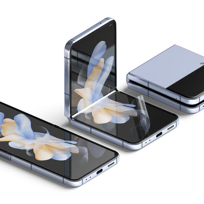 Schutzfolie Ringke Dual Easy für das Innendisplay des Samsung Galaxy Z Flip4 F721, Kunststoff, 2er-Set