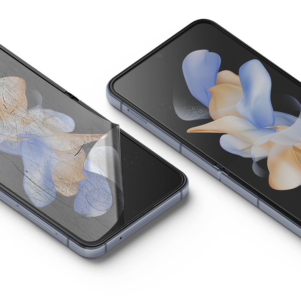 Schutzfolie Ringke Dual Easy für das Innendisplay des Samsung Galaxy Z Flip4 F721, Kunststoff, 2er-Set
