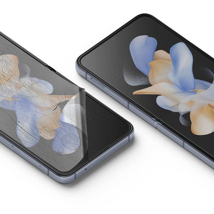 Schutzfolie Ringke Dual Easy für das Innendisplay des Samsung Galaxy Z Flip4 F721, Kunststoff, 2er-Set