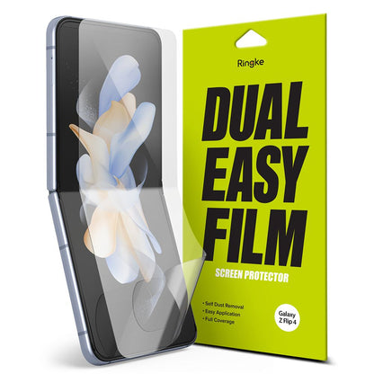 Schutzfolie Ringke Dual Easy für das Innendisplay des Samsung Galaxy Z Flip4 F721, Kunststoff, 2er-Set