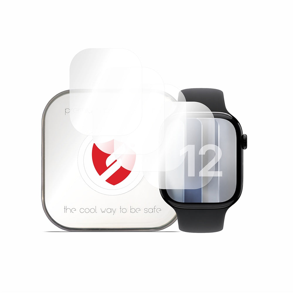 Smart Protection Premium Classic Schutzfolie für Apple Watch Series 12 46mm, 4 Stück Set, Kunststoff
