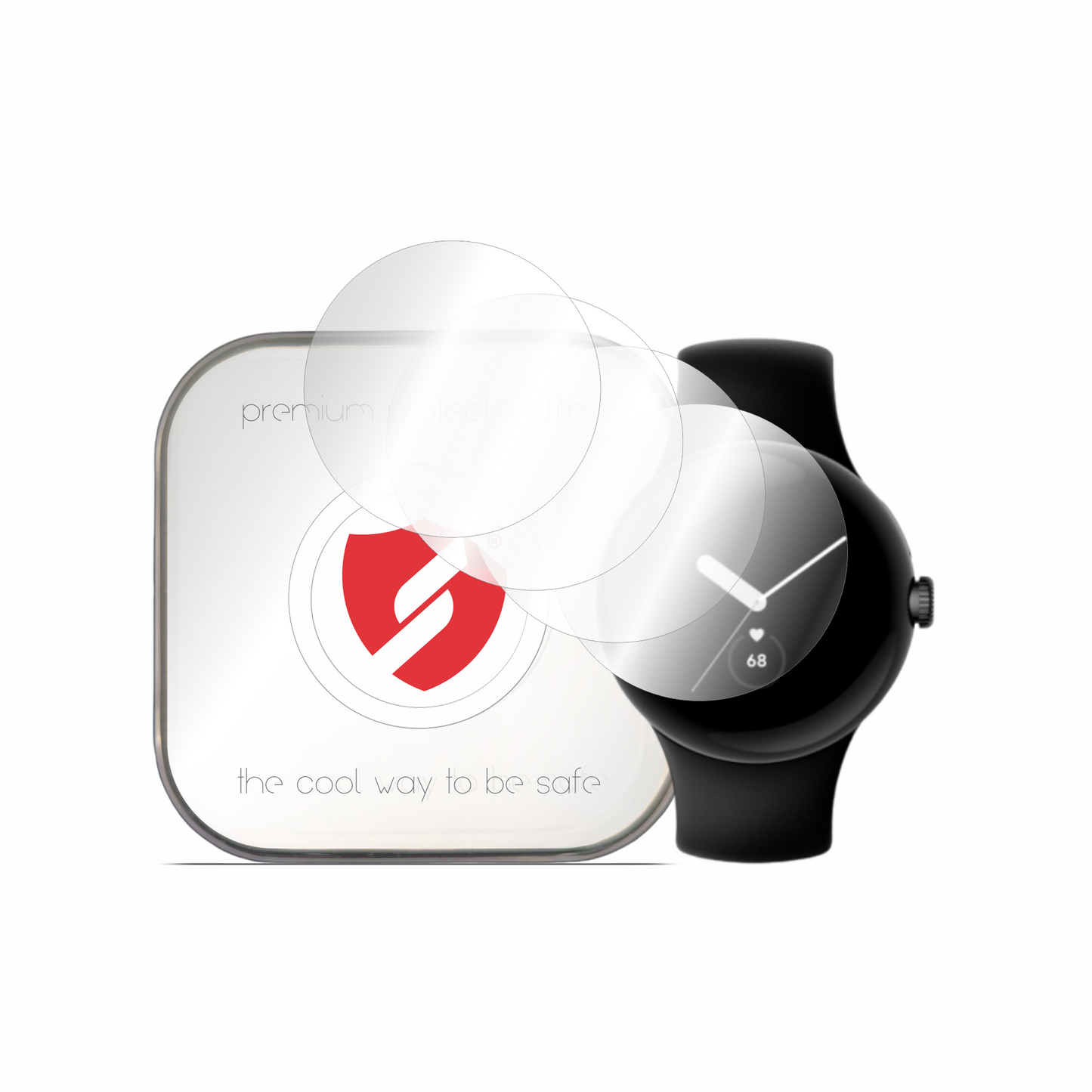 Smart Protection Premium Classic Schutzfolie für Google Pixel Watch 2 / Watch, 4er-Set, Kunststoff