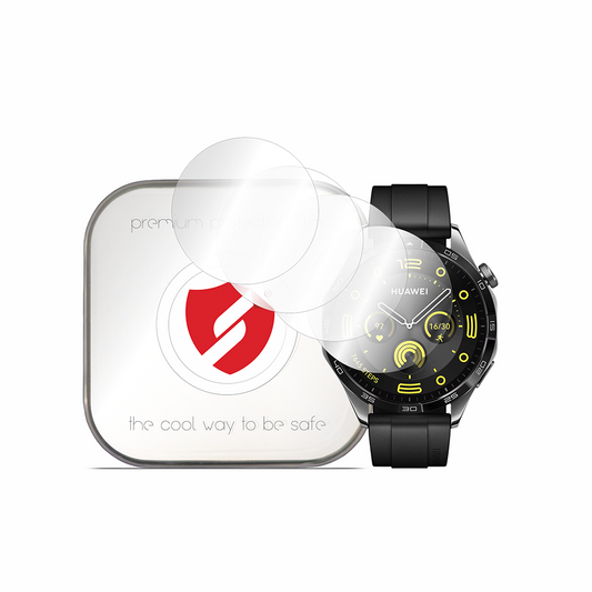 Smart Protection Premium Classic Schutzfolie für Huawei Watch GT 4 46mm, 4 Stück Set, Kunststoff