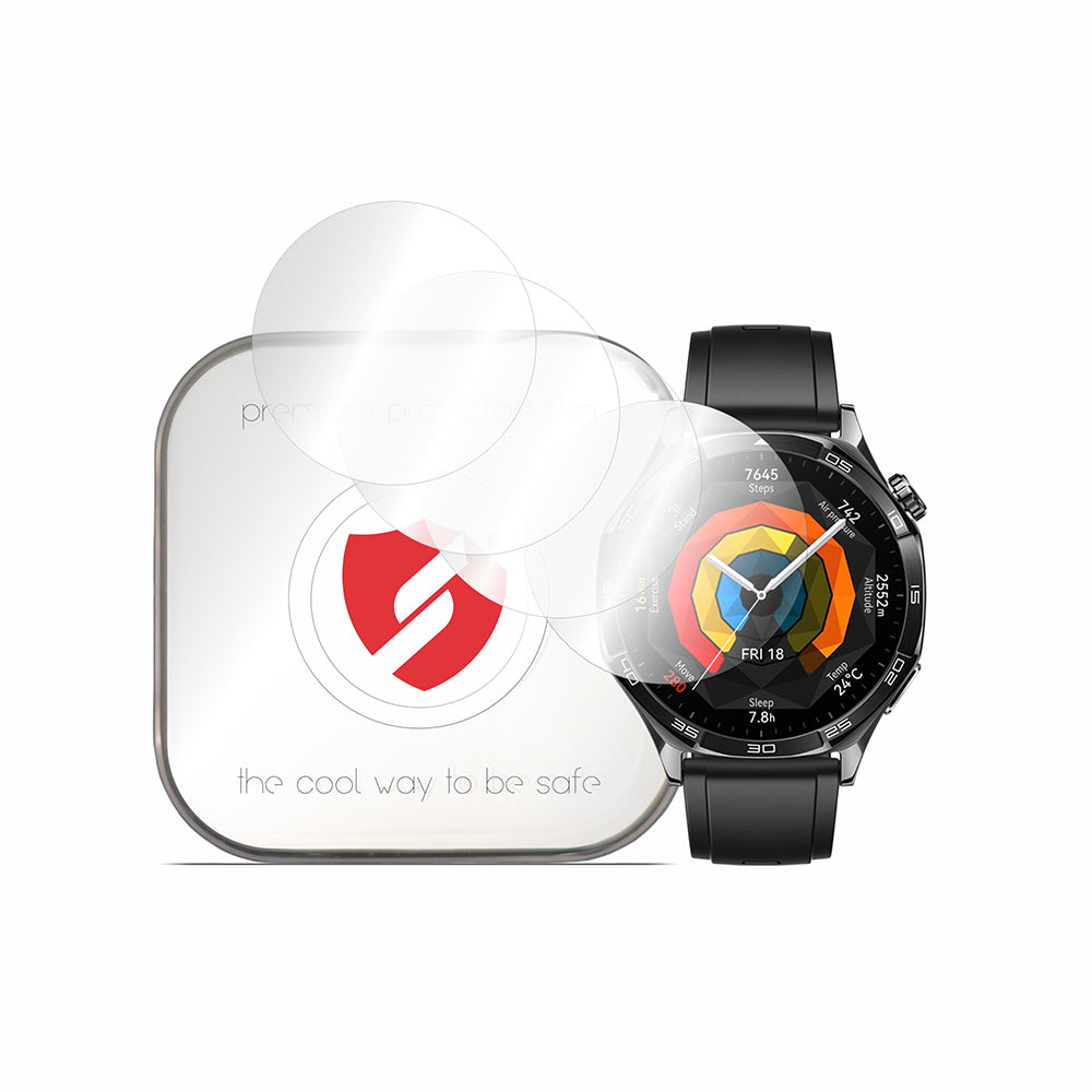 Smart Protection Premium Classic Schutzfolie für Huawei Watch GT 5 46mm, 4 Stück Set, Kunststoff