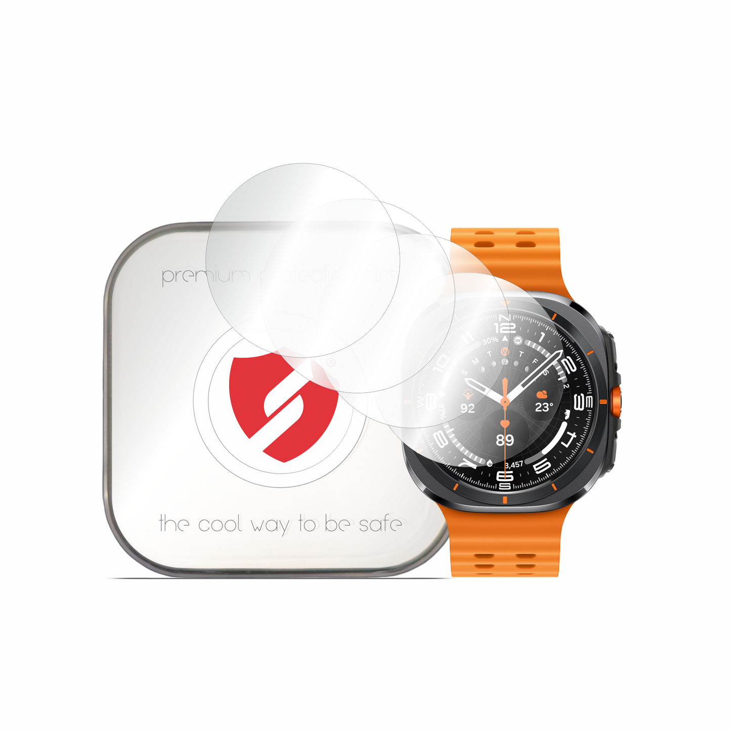 Smart Protection Premium Classic Schutzfolie für Samsung Galaxy Watch Ultra, 4er-Set, Kunststoff