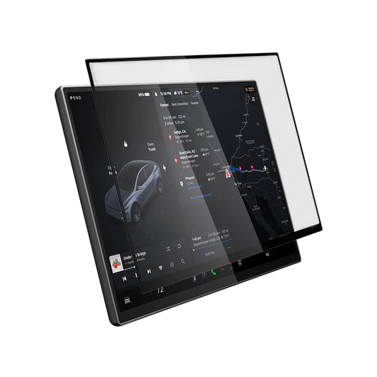 Spigen GlastR EZ FIT Schutzfolie für Tesla Y 2026 Premium / Performance Navigation, Gehärtetes Glas AGL10820