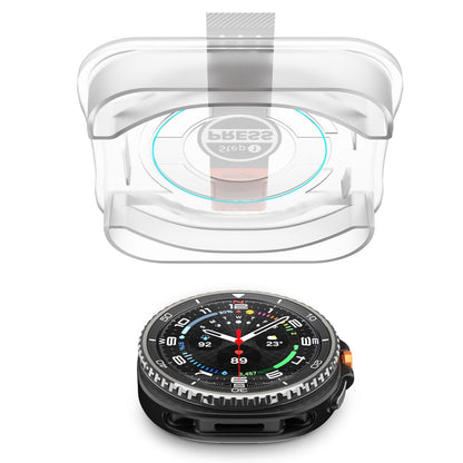 Schutzfolie Spigen GlastR EZ FIT für Samsung Galaxy Watch8 Classic, Set 2 Stück, Gehärtetes Glas AGL09877