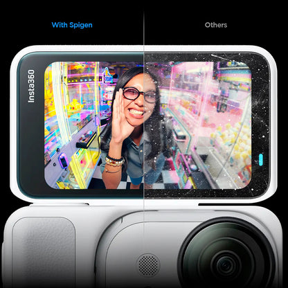 Schutzfolie Spigen GlastR Slim für Insta360 Go Ultra, gehärtetes Glas, Set 2 Stück AGL11171