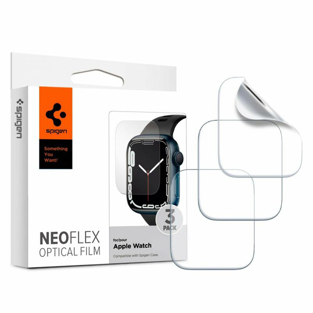 Spigen Neo Flex Schutzfolie für Apple Watch 41mm / 40mm Serie, Set 3 Stück, Kunststoff 061FL25575