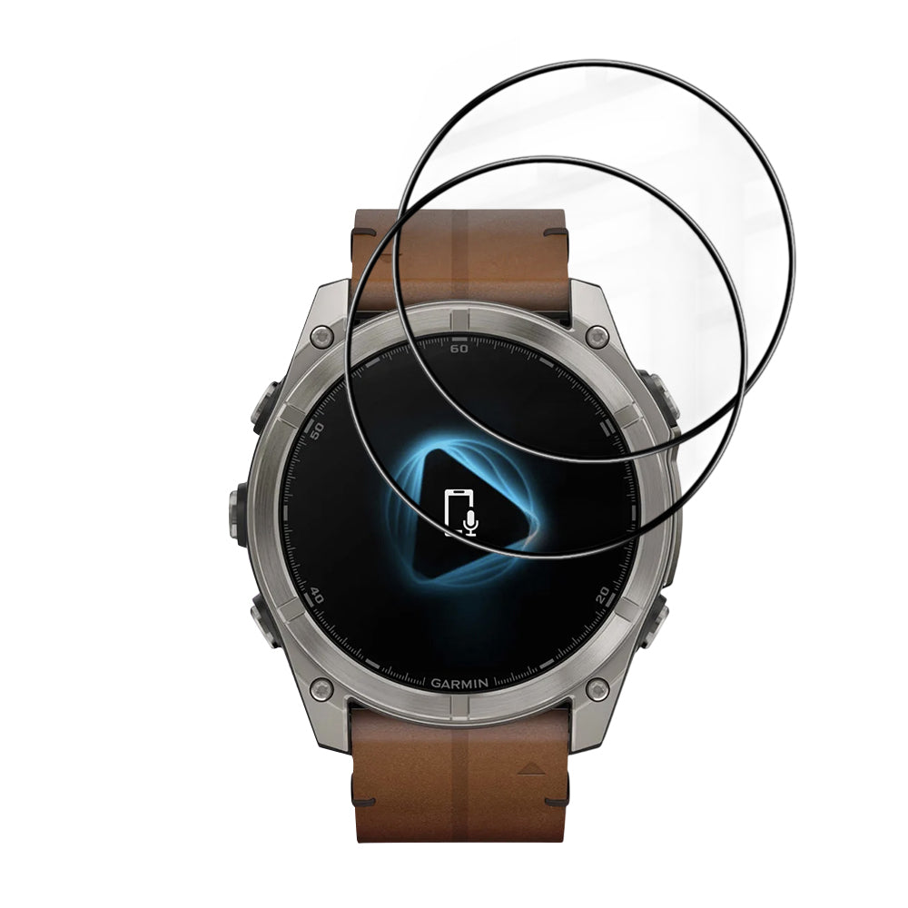 Schutzfolie Techsuit Nano Flex für Garmin Fenix 8 Pro 51mm / 8 51mm, Set 2 Stück, Kunststoff, Schwarz
