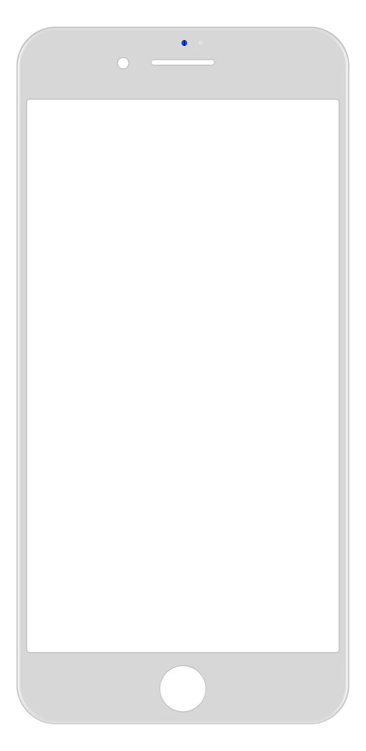 Apple iPhone 8 Plus Displayglas mit OCA-Rahmen und Kleber, weiß