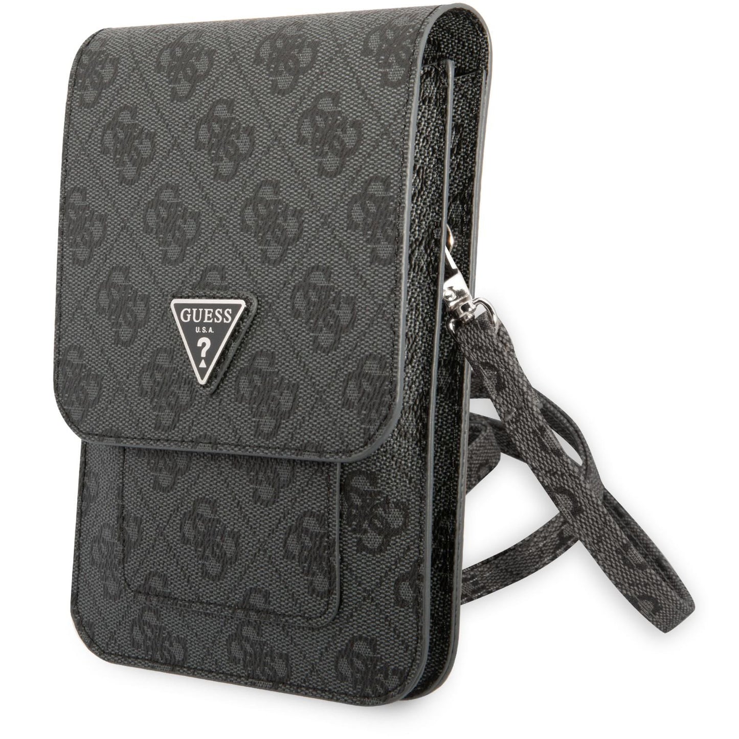 Universaltasche für Telefon, Guess, 4G Triangle Logo, Schwarz