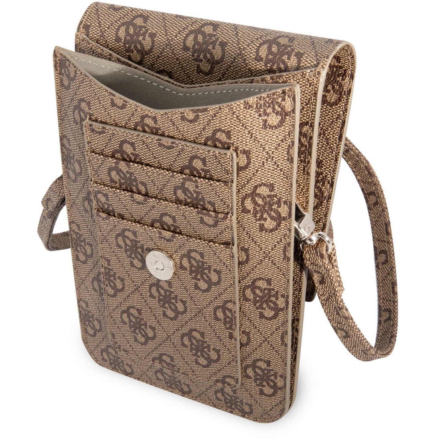 Universaltasche für Telefon, Guess, 4G Triangle Logo, Braun