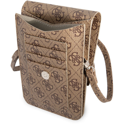 Universaltasche für Telefon, Guess, 4G Triangle Logo, Braun