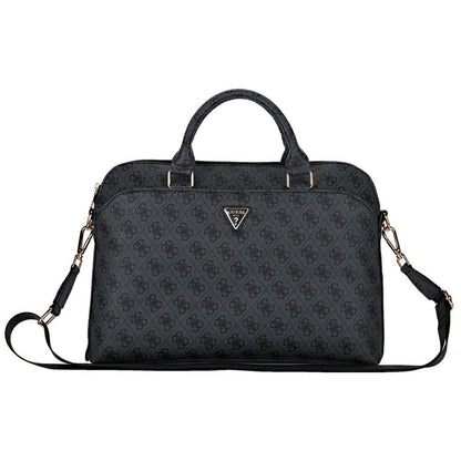 Guess 4G Triangle Logo Tasche für 15 Zoll Laptop, Schwarz
