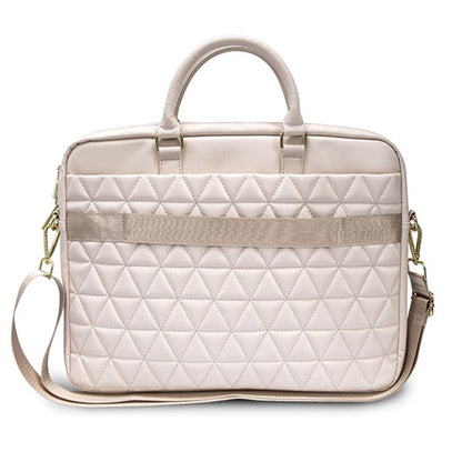 Guess Quilted Bag for 15-inch Laptop, Pink