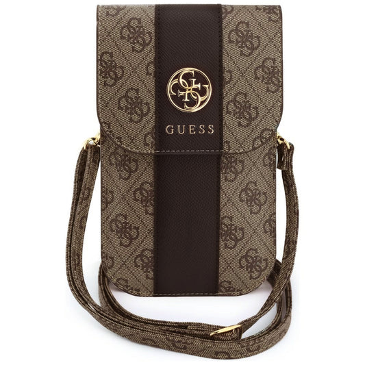 Universelle Handytasche, Guess, 4G Classic Logo Stripe, Braun