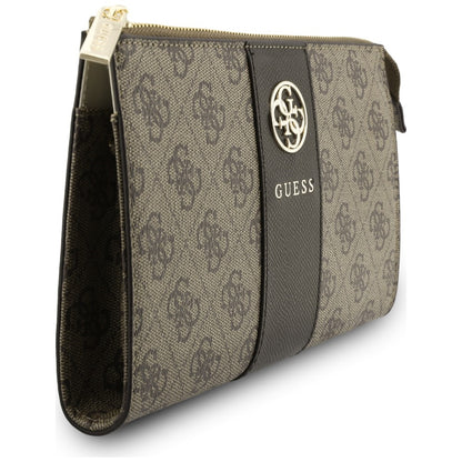 Universelle Handytasche, Guess, 4G Round Classic Logo Stripe, Braun