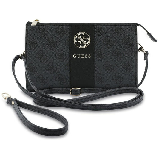 Universelle Handytasche, Guess, 4G Round Classic Logo Stripe, Schwarz