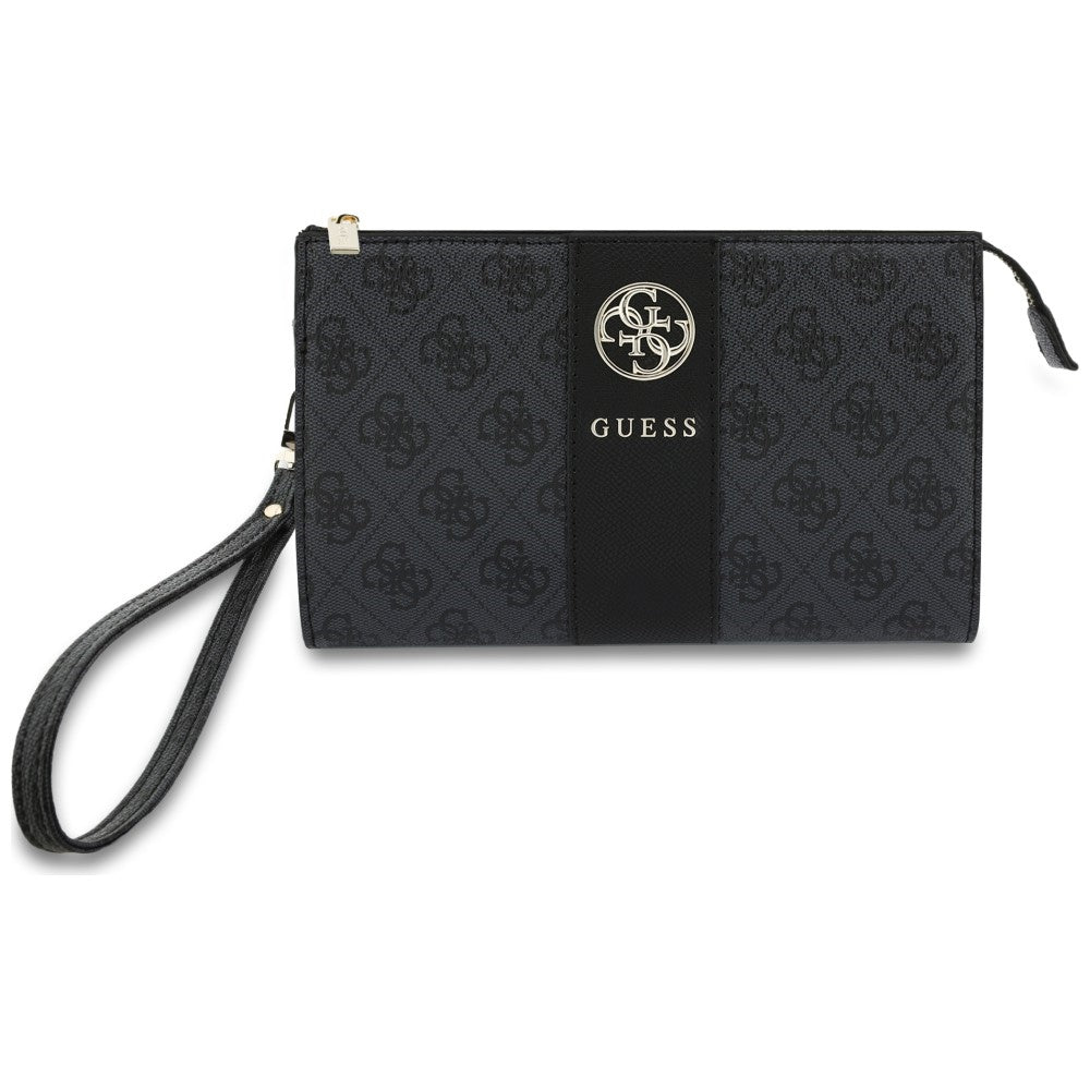 Universelle Handytasche, Guess, 4G Round Classic Logo Stripe, Schwarz