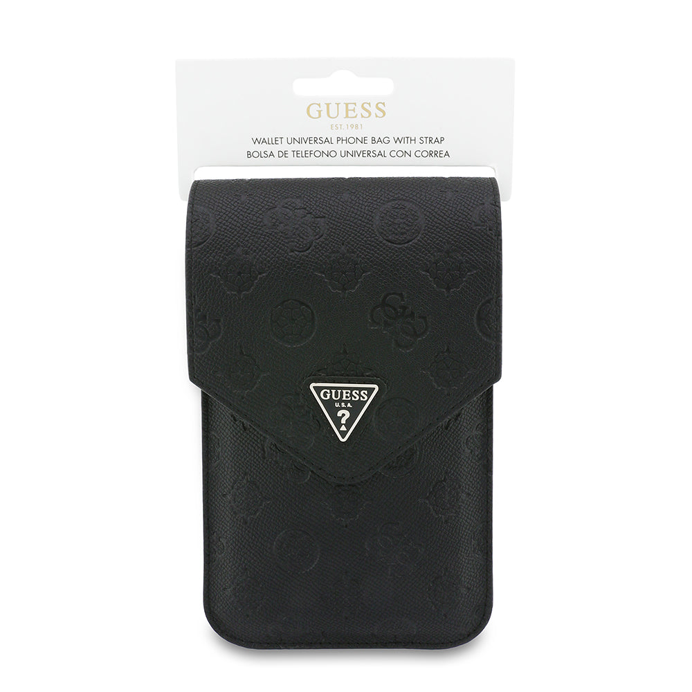 Universaltasche für Telefon, Guess, Grained Peony, Schwarz
