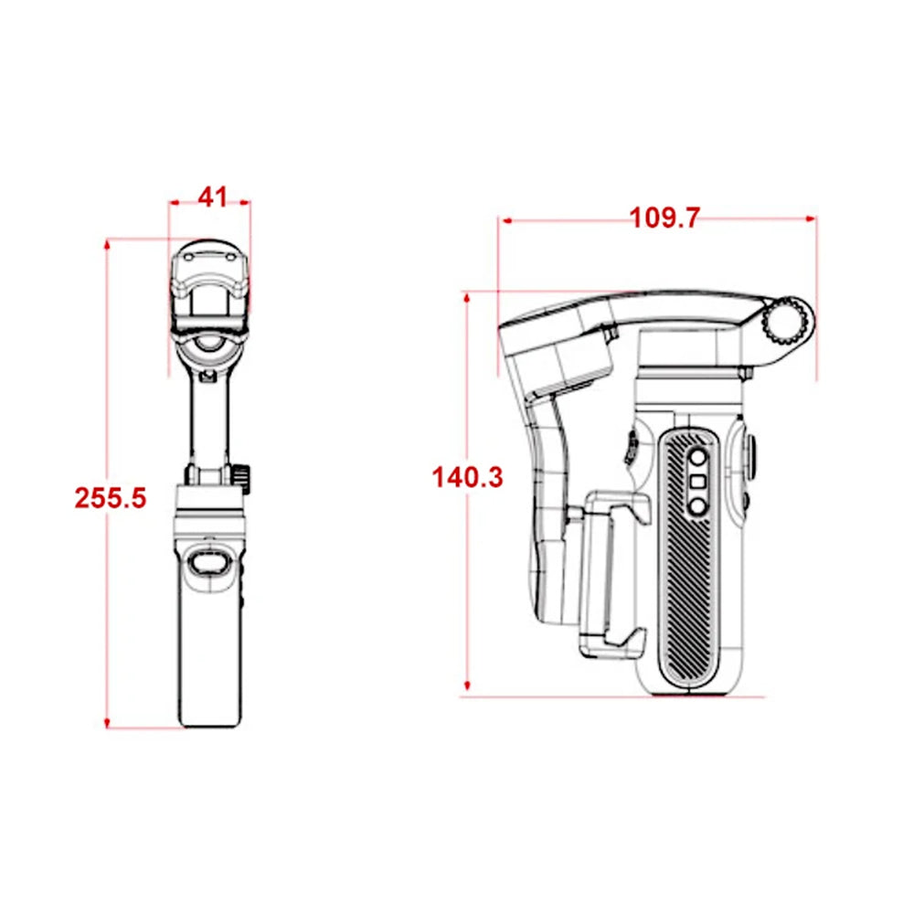 Gimbal Stabilisator Techsuit SK062, Grau