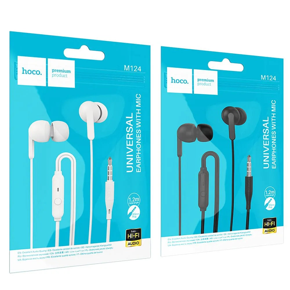 Handsfree 3.5mm HOCO M124, Schwarz