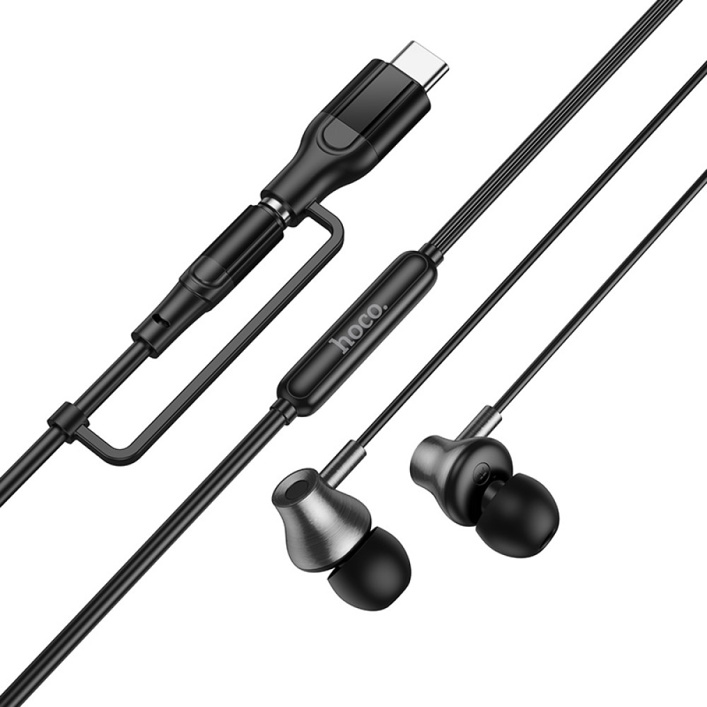 Freisprecheinrichtung 3,5 mm / USB-C HOCO M119A, Schwarz