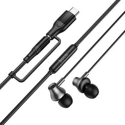 Freisprecheinrichtung 3,5 mm / USB-C HOCO M119A, Schwarz