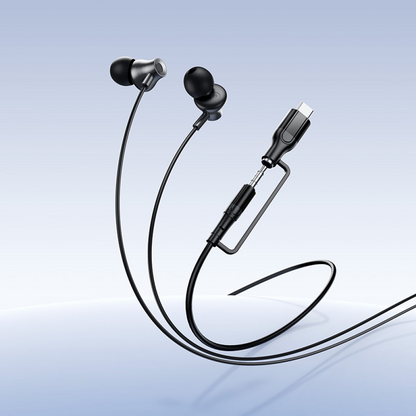 Freisprecheinrichtung 3,5 mm / USB-C HOCO M119A, Schwarz