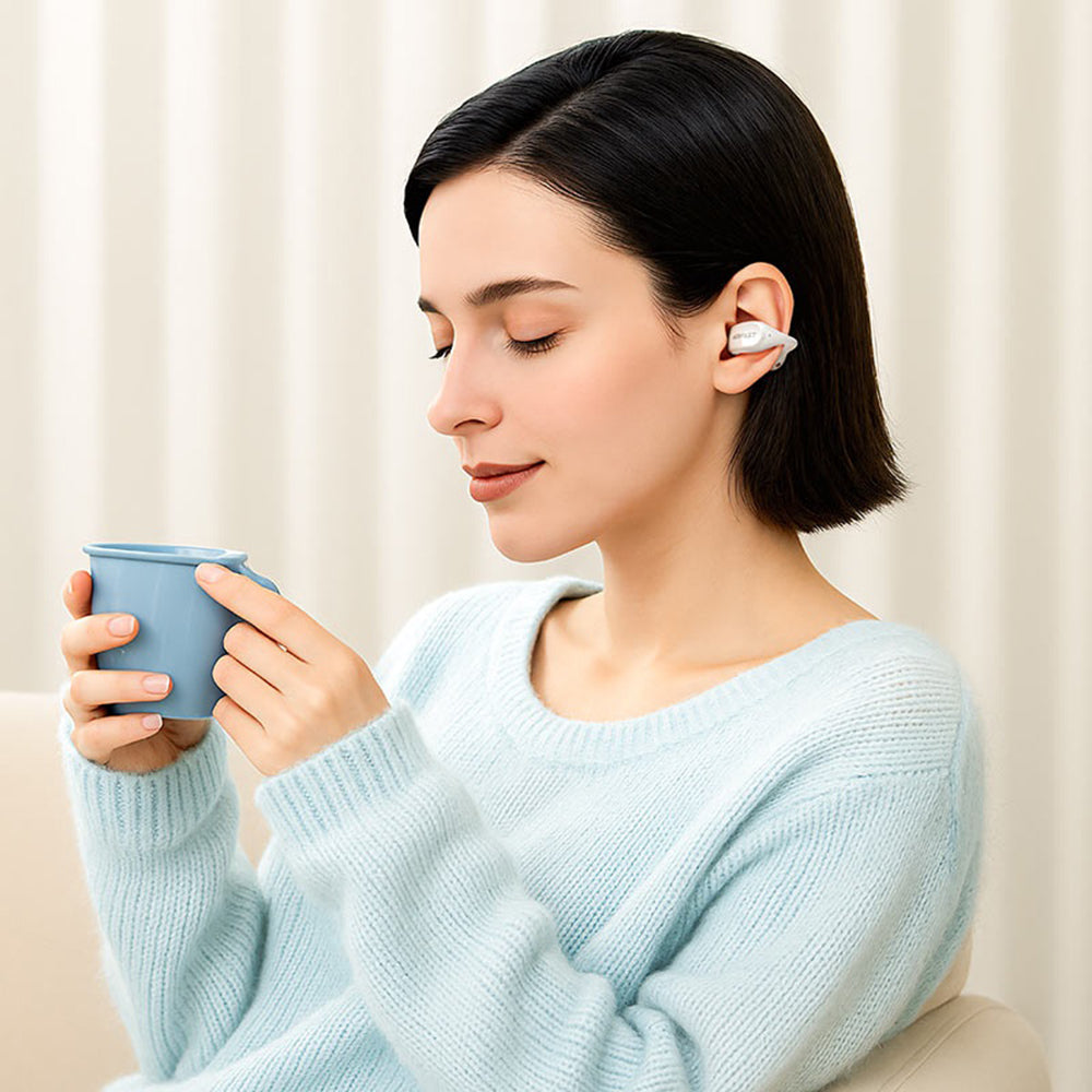 Handsfree Bluetooth Acefast Aceclip Pro, TWS, Weiß