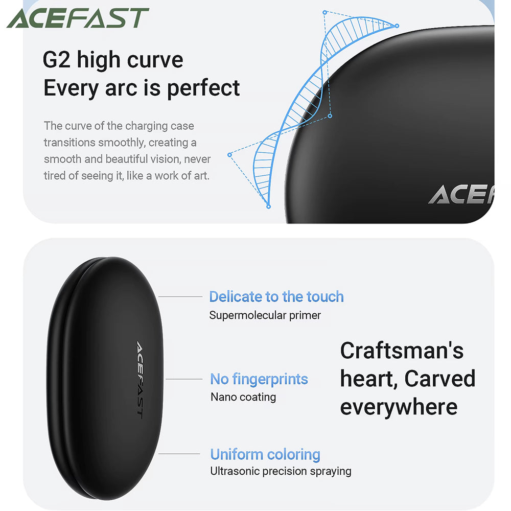Handsfree Bluetooth Acefast FA002, TWS, Weiß