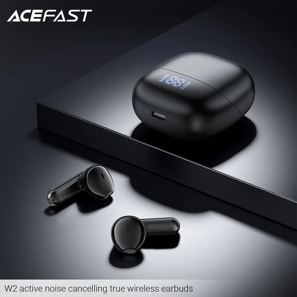 Handsfree Bluetooth Acefast W2, TWS, Schwarz