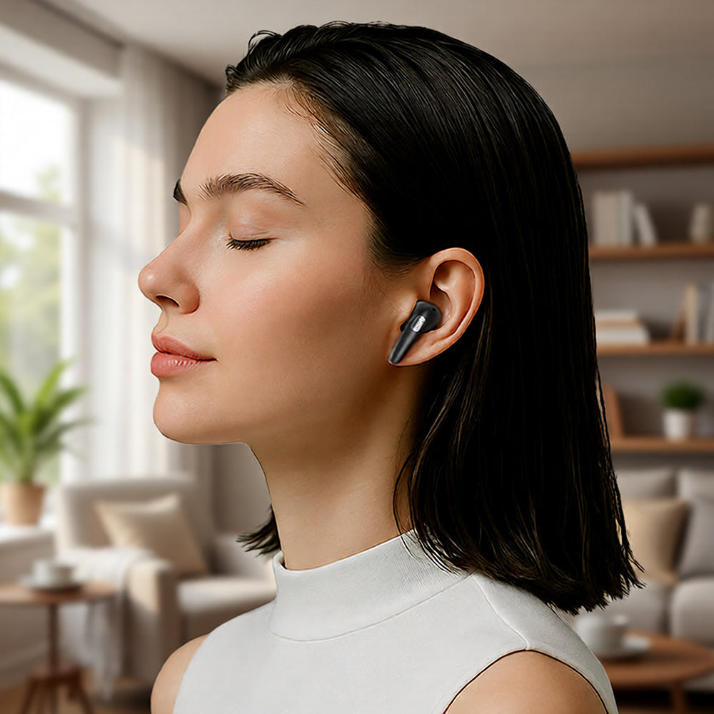 Bluetooth-Freisprecheinrichtung Acefast W3, TWS, ANC, Schwarz