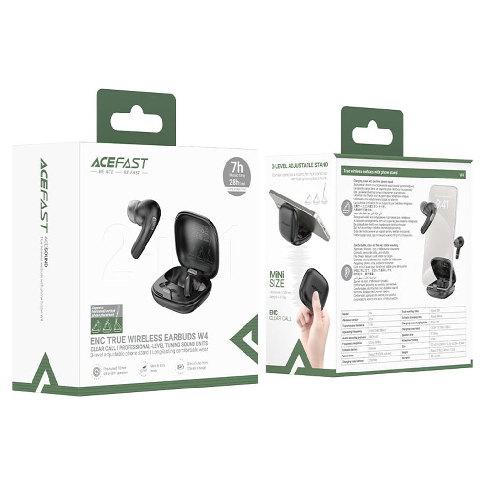 Acefast W4 Bluetooth Handsfree, TWS, Black