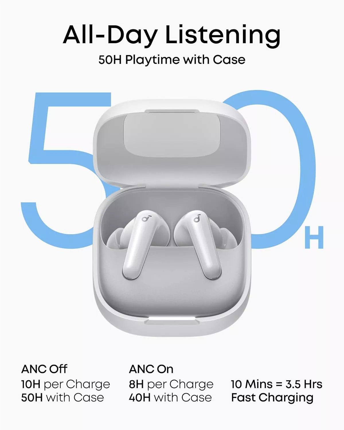 Bluetooth-Headset Anker Soundcore R60i, TWS, ANC, Weiß D1202G21