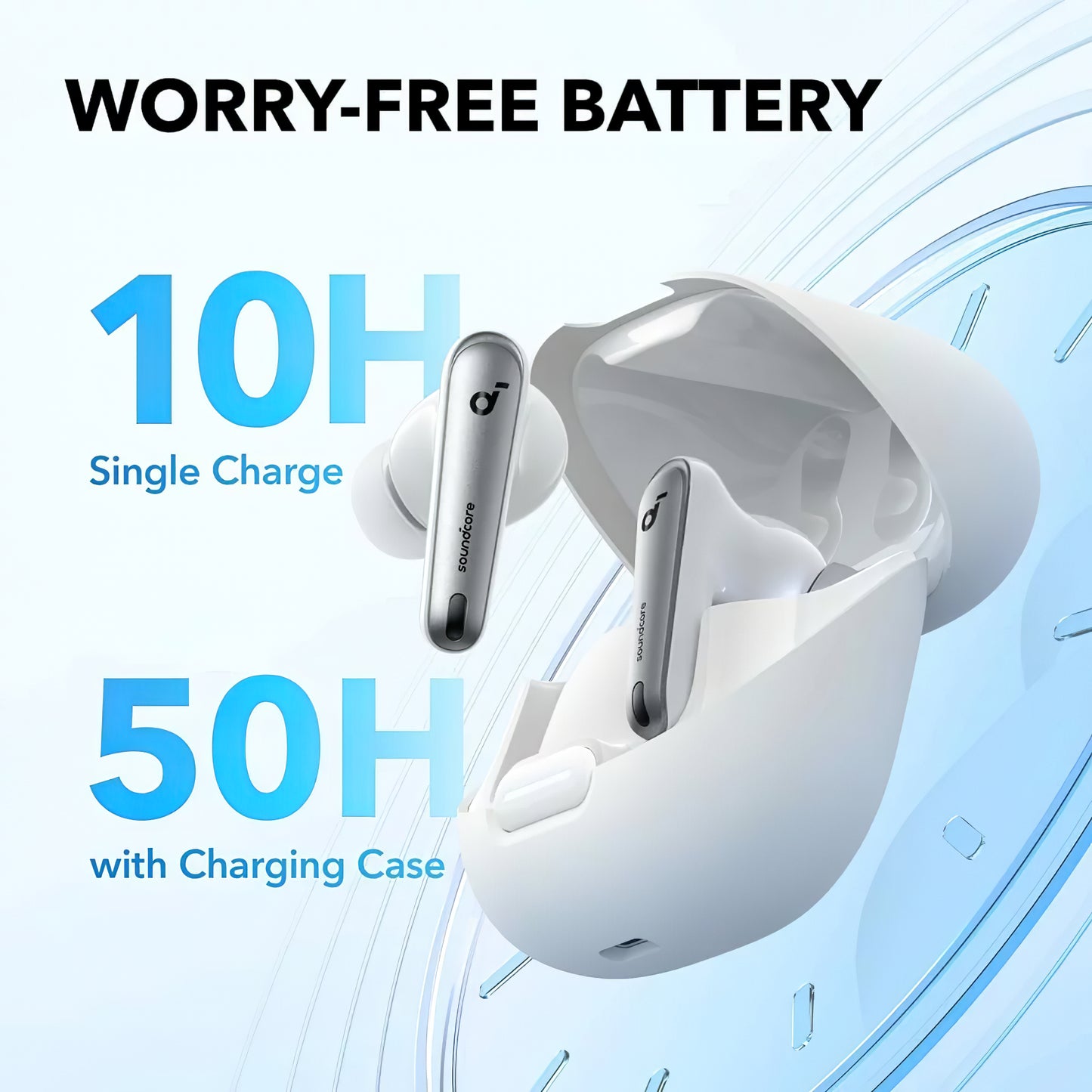 Bluetooth-Freisprecheinrichtung Bluetooth Anker SoundCore Liberty 4 NC, TWS, ANC, MultiPoint, Weiß A3947G21 