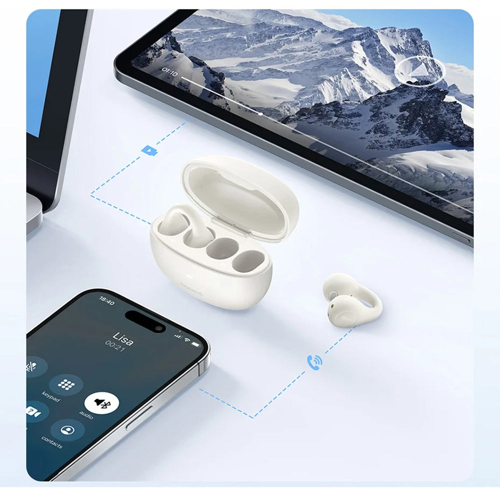 Handsfree Bluetooth Baseus AirGo AS01, TWS, Weiß A00069101223-00