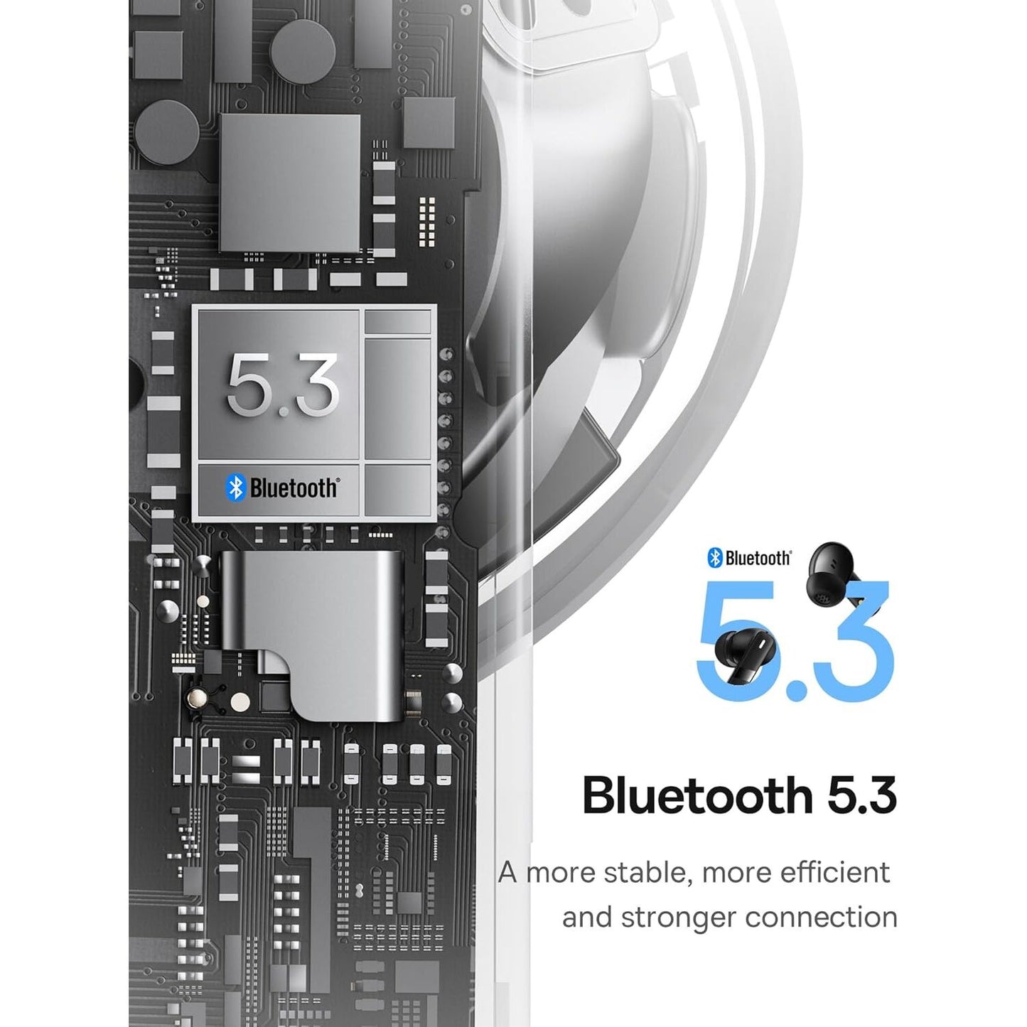Bluetooth-Freisprecheinrichtung Baseus Bowie E20, TWS, Schwarz
