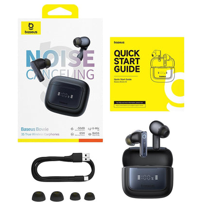 Handsfree Bluetooth Baseus Bowie 35, TWS, Schwarz A00073800123-00