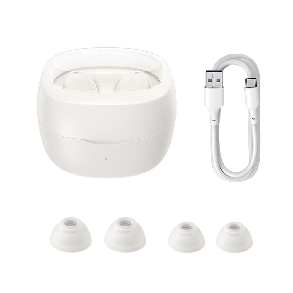 Freisprech-Bluetooth Baseus Bowie WM02, TWS, Weiß, Wiederaufbereitet NGTW370202