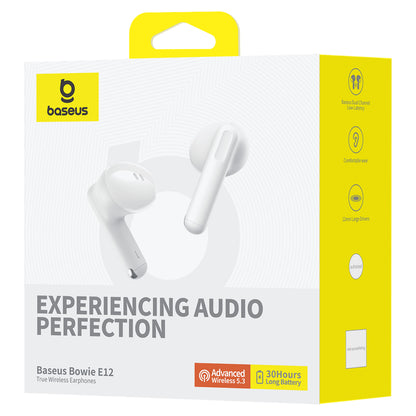 Bluetooth-Freisprecheinrichtung Baseus Bowie E12, TWS, Weiß A00059801216-Z1 