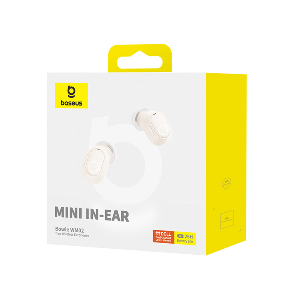 Freisprech-Bluetooth Baseus Bowie WM02, TWS, Weiß, Wiederaufbereitet NGTW370202