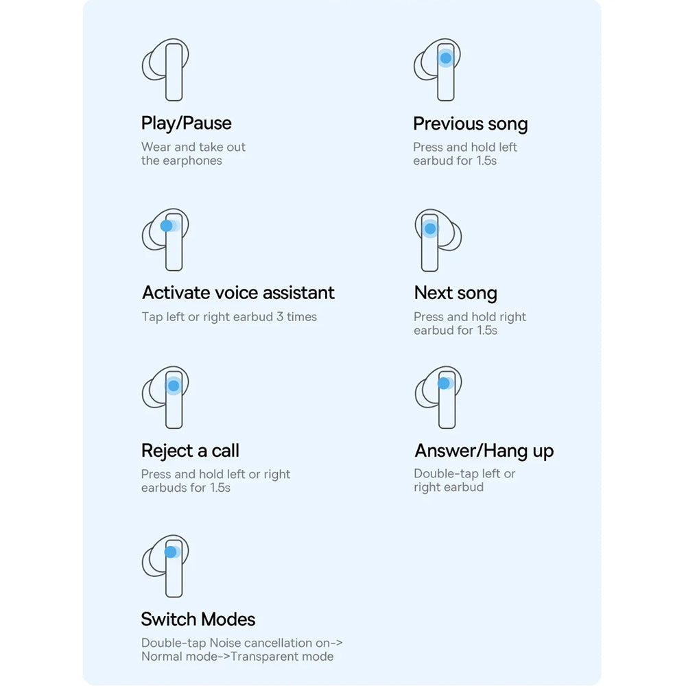 Handsfree Bluetooth Baseus Bowie M2, TWS, Weiß A00024000221-Z1