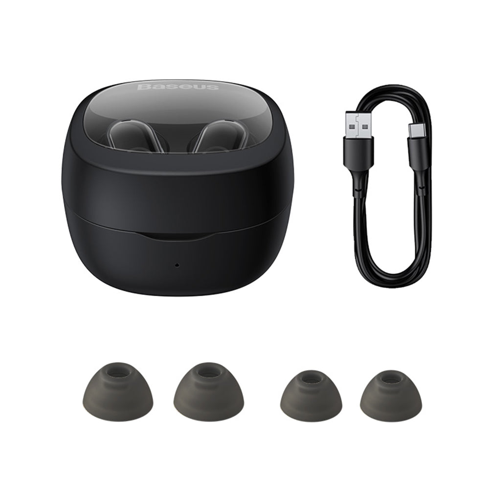 Handsfree Bluetooth Baseus Bowie WM02, TWS, Schwarz NGTW370201