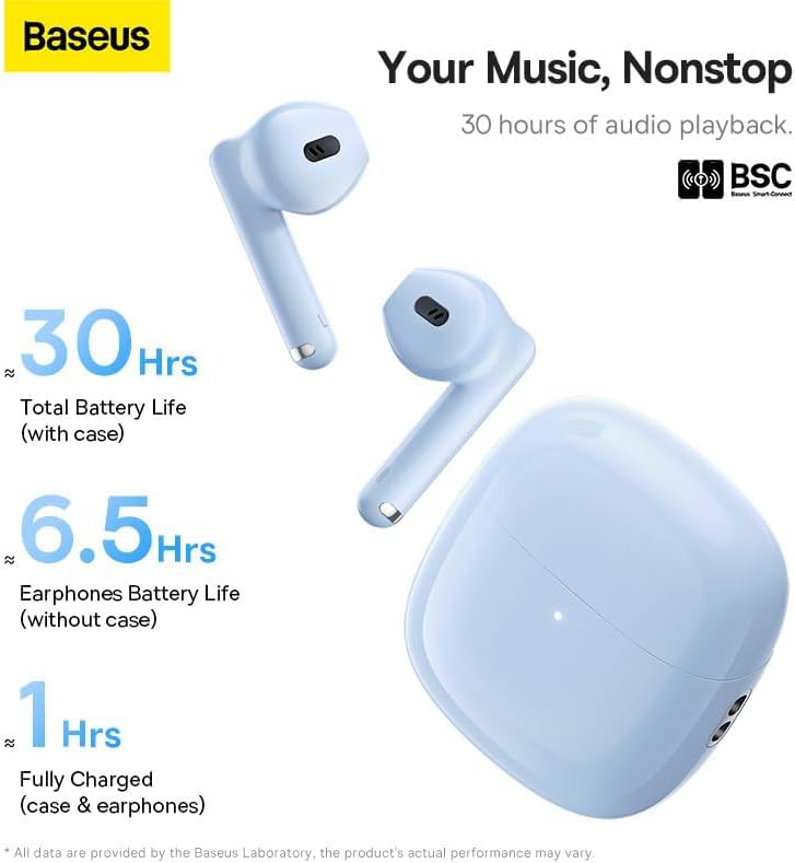 Handsfree Bluetooth Baseus Bowie WX5, TWS, Blau A00051000313-00