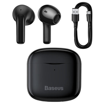 Freisprecheinrichtung Bluetooth Baseus E3, TWS, Schwarz NGTW080001