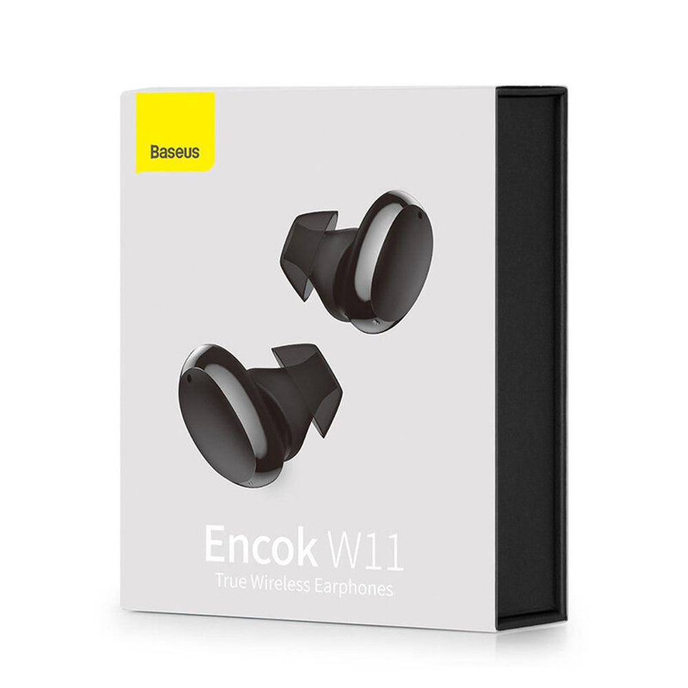 Handsfree Bluetooth Baseus Encok W11, TWS, Schwarz NGTW060001