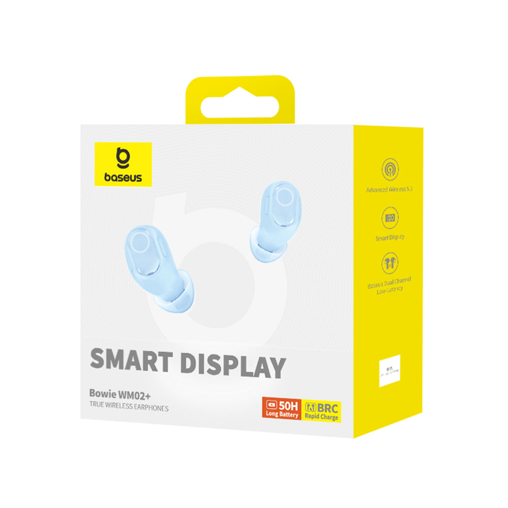 Handsfree Bluetooth Baseus WM02+, TWS, Blau NGTW370303